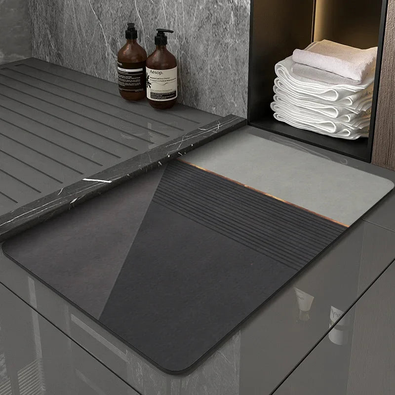 Diatom Mud Pad Bathroom Bath Mat Rug Diatomite Super Absorbent BathCarpet Non-slip QuickDrying Shower Bathtub Foot Mat Doormat