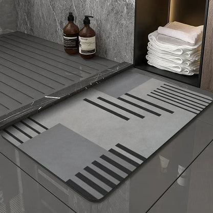 Diatom Mud Pad Bathroom Bath Mat Rug Diatomite Super Absorbent BathCarpet Non-slip QuickDrying Shower Bathtub Foot Mat Doormat