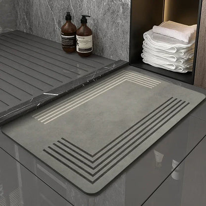 Diatom Mud Pad Bathroom Bath Mat Rug Diatomite Super Absorbent BathCarpet Non-slip QuickDrying Shower Bathtub Foot Mat Doormat