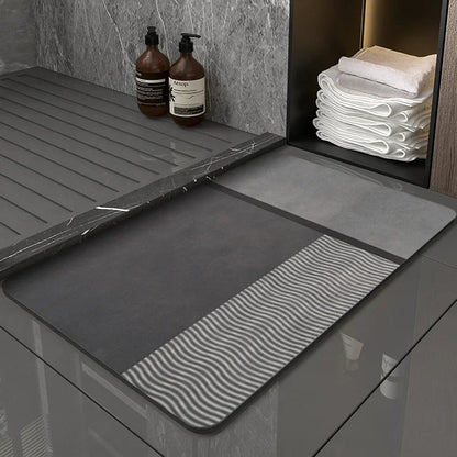 Diatom Mud Pad Bathroom Bath Mat Rug Diatomite Super Absorbent BathCarpet Non-slip QuickDrying Shower Bathtub Foot Mat Doormat
