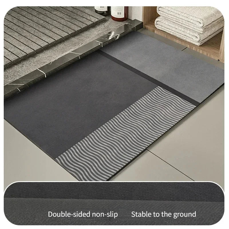 Diatom Mud Pad Bathroom Bath Mat Rug Diatomite Super Absorbent BathCarpet Non-slip QuickDrying Shower Bathtub Foot Mat Doormat