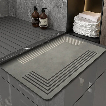 Diatom Mud Pad Bathroom Bath Mat Rug Diatomite Super Absorbent BathCarpet Non-slip QuickDrying Shower Bathtub Foot Mat Doormat