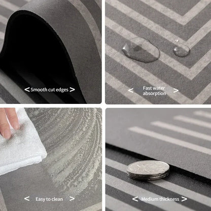 Diatom Mud Pad Bathroom Bath Mat Rug Diatomite Super Absorbent BathCarpet Non-slip QuickDrying Shower Bathtub Foot Mat Doormat