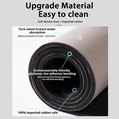 Diatomaceous Earth Mat Super Absorbent Bath Mat Quick Dry Bathroom Rug Non-Slip Toilet Carpet Entrance Doormat Shower Pad