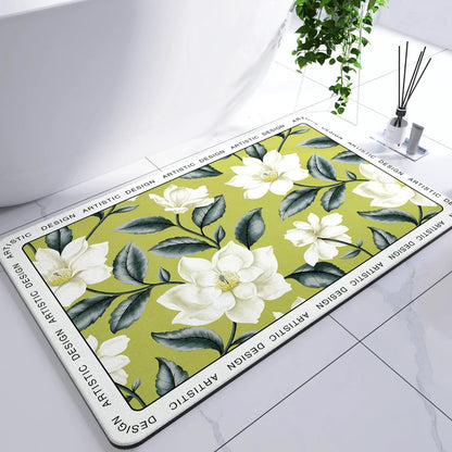Diatomaceous Earth Mat Super Absorbent Bath Mat Quick Dry Bathroom Rug Non-Slip Toilet Carpet Entrance Doormat Shower Pad