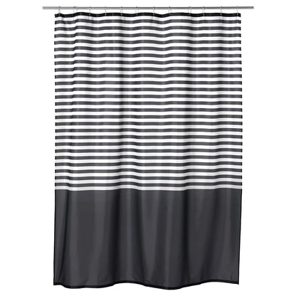 Geometric Shower Curtain Black White Stripes Modern Minimalist Home Decor Bathroom Curtain Bath Accessories Set Polyester Fabric