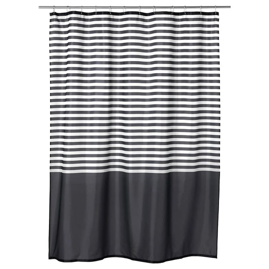 Geometric Shower Curtain Black White Stripes Modern Minimalist Home Decor Bathroom Curtain Bath Accessories Set Polyester Fabric