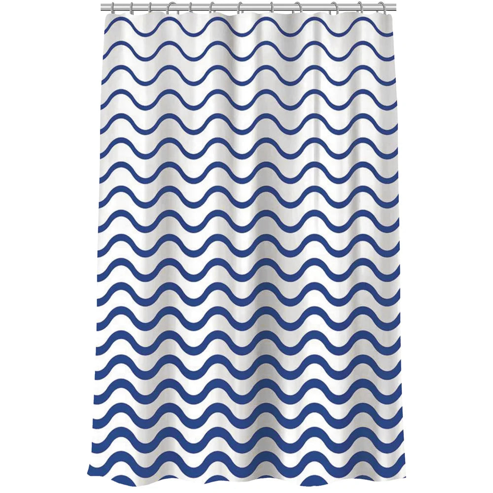 Geometric Shower Curtain Black White Stripes Modern Minimalist Home Decor Bathroom Curtain Bath Accessories Set Polyester Fabric