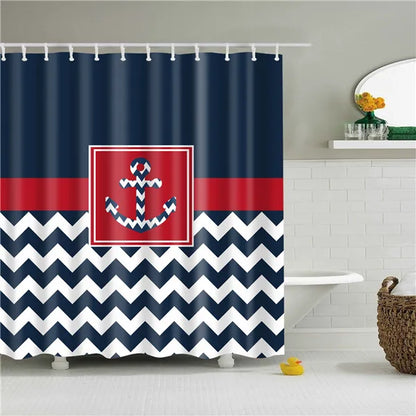 Geometric Shower Curtain Black White Stripes Modern Minimalist Home Decor Bathroom Curtain Bath Accessories Set Polyester Fabric