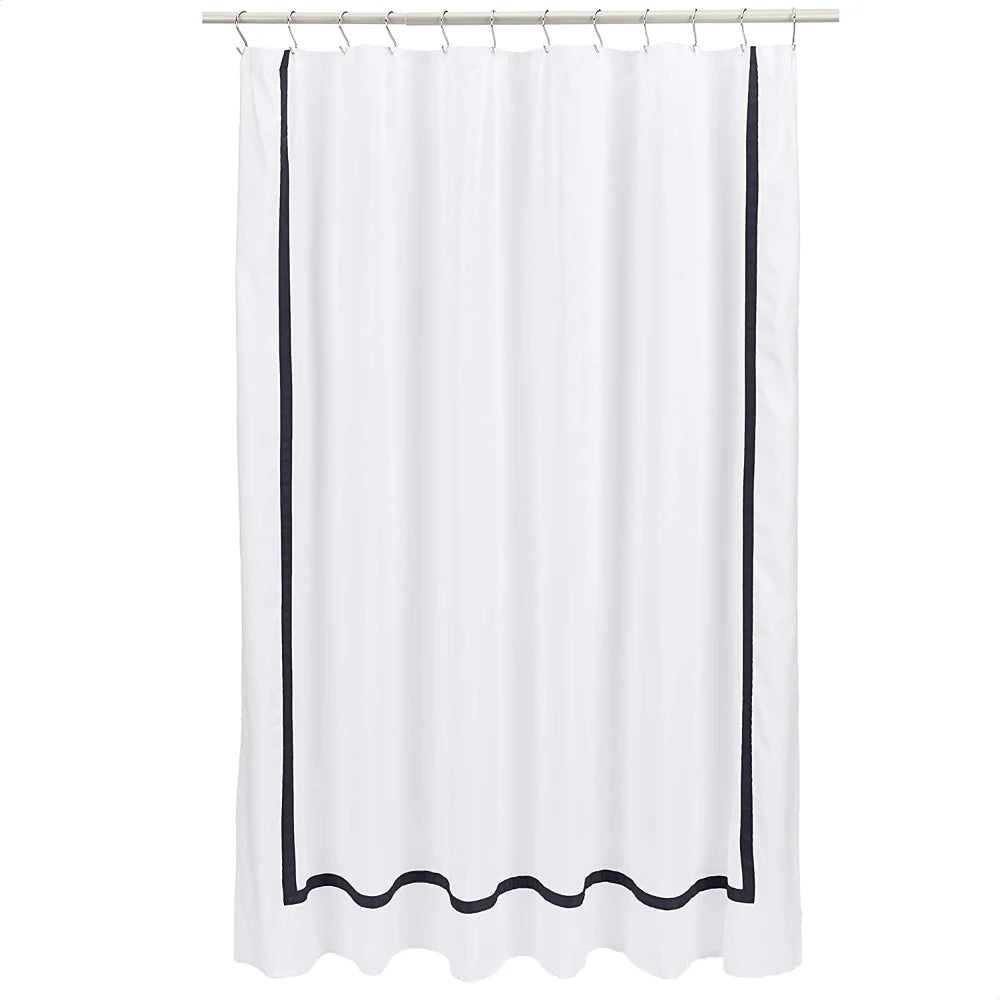 Geometric Shower Curtain Black White Stripes Modern Minimalist Home Decor Bathroom Curtain Bath Accessories Set Polyester Fabric