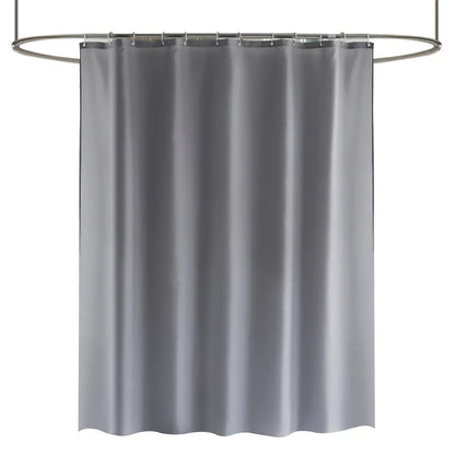 Heavy Duty Solid Shower Curtain Fabric Waterproof Bathroom Curtain Long Stall Size 230CM Black White Grey Brown Blue Color