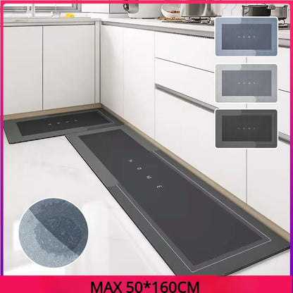 Kitchen Floor Mat Bedroom Living Room Long Strip Carpet Hallway Decorative Carpet Bathroom Entrance Door Non-slip Absorbent Mat