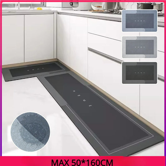 Kitchen Floor Mat Bedroom Living Room Long Strip Carpet Hallway Decorative Carpet Bathroom Entrance Door Non-slip Absorbent Mat