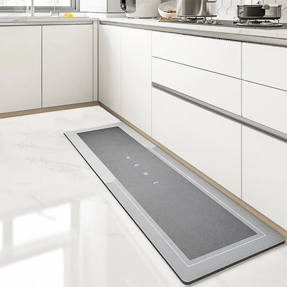 Kitchen Floor Mat Bedroom Living Room Long Strip Carpet Hallway Decorative Carpet Bathroom Entrance Door Non-slip Absorbent Mat