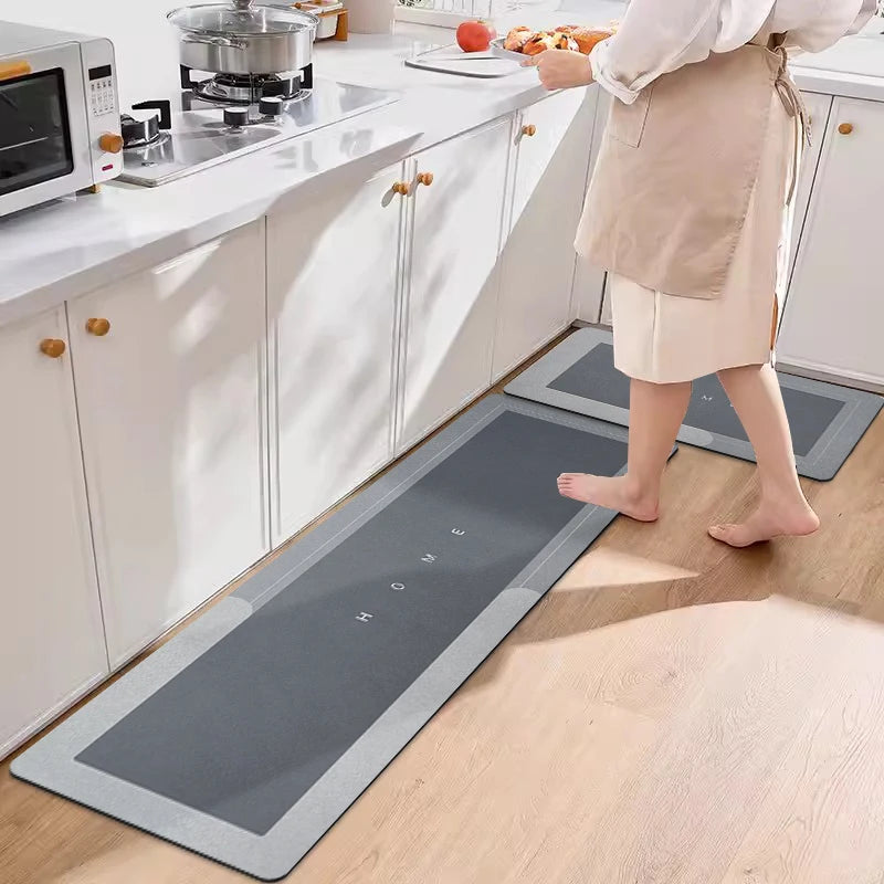 Kitchen Floor Mat Bedroom Living Room Long Strip Carpet Hallway Decorative Carpet Bathroom Entrance Door Non-slip Absorbent Mat