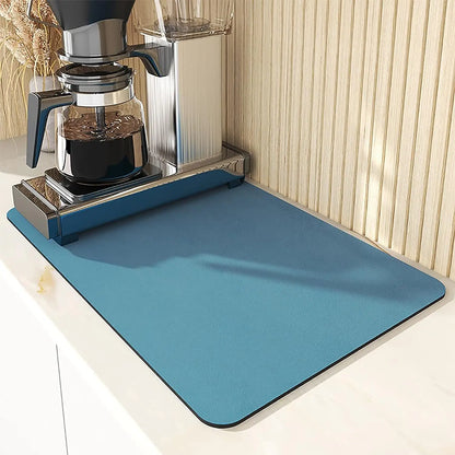 Large Kitchen Super Absorbent Mat Solid color Dish Draining Mat Drying Mat Quick Dry Bathroom Drain Pad Kitchen