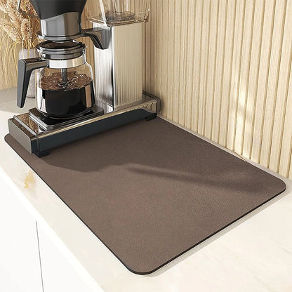 Large Kitchen Super Absorbent Mat Solid color Dish Draining Mat Drying Mat Quick Dry Bathroom Drain Pad Kitchen
