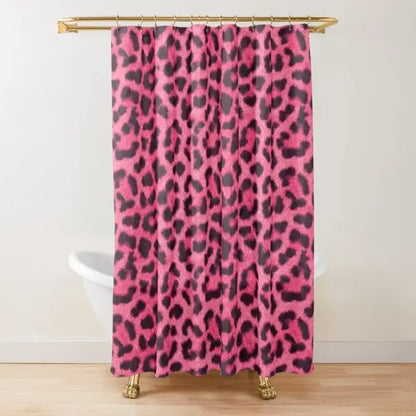 Leopard Print Shower Curtain Brown Bathroom Curtain Wild Safari Animal Powerful Bathroom Set for Men Panthera Bathroom Decor Set