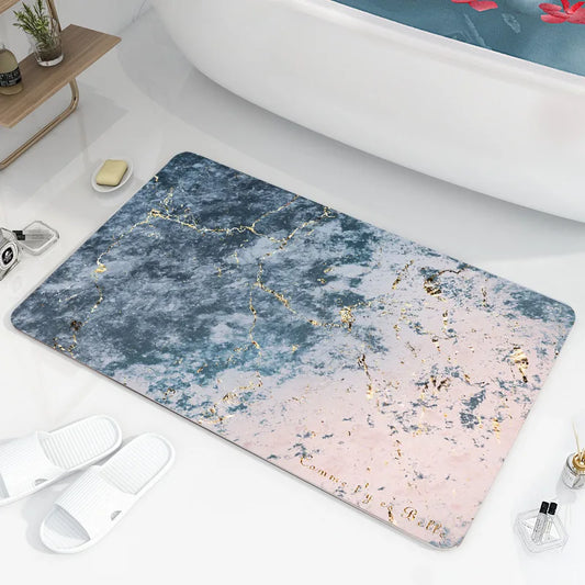 Luxury Bathroom Soft Diatom Mud Absorbent Floor Mat Toilet Toilet Door Quick Dry Carpet Entry Door Mat Non-slip Rugs Home Decor