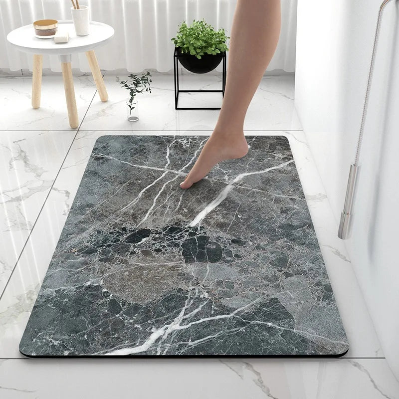Luxury Bathroom Soft Diatom Mud Absorbent Floor Mat Toilet Toilet Door Quick Dry Carpet Entry Door Mat Non-slip Rugs Home Decor