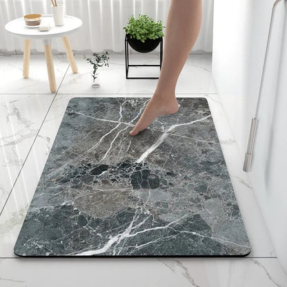 Luxury Bathroom Soft Diatom Mud Absorbent Floor Mat Toilet Toilet Door Quick Dry Carpet Entry Door Mat Non-slip Rugs Home Decor