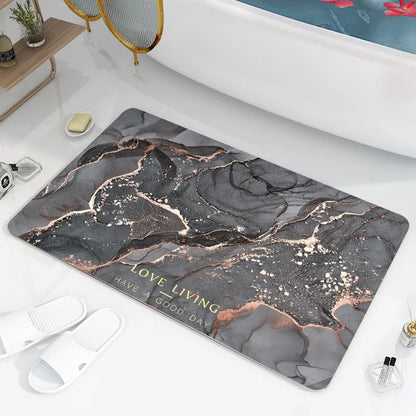 Luxury Bathroom Soft Diatom Mud Absorbent Floor Mat Toilet Toilet Door Quick Dry Carpet Entry Door Mat Non-slip Rugs Home Decor