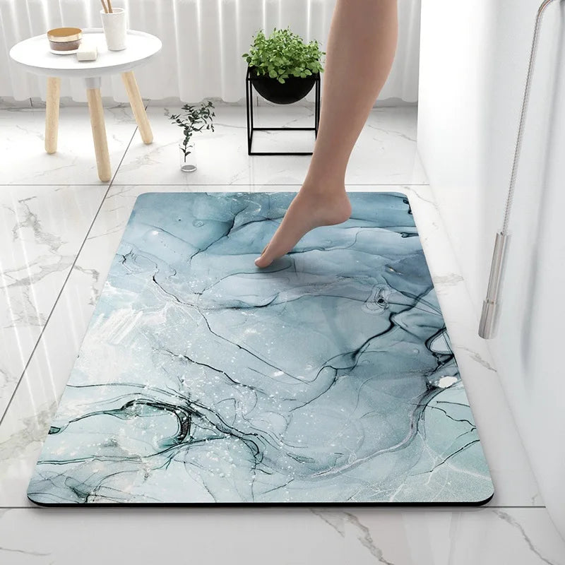 Luxury Bathroom Soft Diatom Mud Absorbent Floor Mat Toilet Toilet Door Quick Dry Carpet Entry Door Mat Non-slip Rugs Home Decor