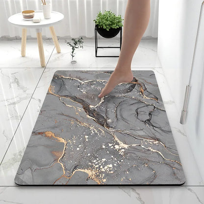 Luxury Bathroom Soft Diatom Mud Absorbent Floor Mat Toilet Toilet Door Quick Dry Carpet Entry Door Mat Non-slip Rugs Home Decor