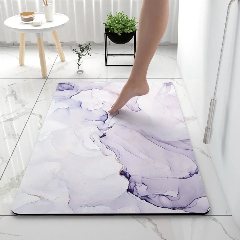 Luxury Bathroom Soft Diatom Mud Absorbent Floor Mat Toilet Toilet Door Quick Dry Carpet Entry Door Mat Non-slip Rugs Home Decor