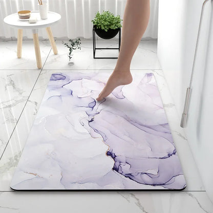 Luxury Bathroom Soft Diatom Mud Absorbent Floor Mat Toilet Toilet Door Quick Dry Carpet Entry Door Mat Non-slip Rugs Home Decor