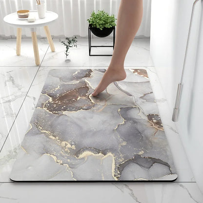 Luxury Bathroom Soft Diatom Mud Absorbent Floor Mat Toilet Toilet Door Quick Dry Carpet Entry Door Mat Non-slip Rugs Home Decor