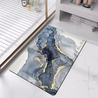 Luxury Bathroom Soft Diatom Mud Absorbent Floor Mat Toilet Toilet Door Quick Dry Carpet Entry Door Mat Non-slip Rugs Home Decor