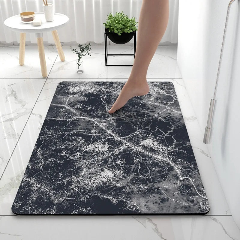 Luxury Bathroom Soft Diatom Mud Absorbent Floor Mat Toilet Toilet Door Quick Dry Carpet Entry Door Mat Non-slip Rugs Home Decor