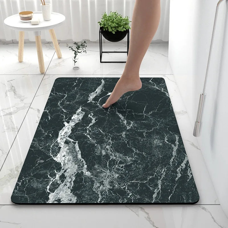 Luxury Bathroom Soft Diatom Mud Absorbent Floor Mat Toilet Toilet Door Quick Dry Carpet Entry Door Mat Non-slip Rugs Home Decor