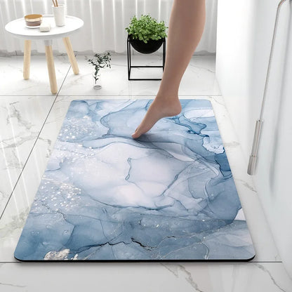 Luxury Bathroom Soft Diatom Mud Absorbent Floor Mat Toilet Toilet Door Quick Dry Carpet Entry Door Mat Non-slip Rugs Home Decor