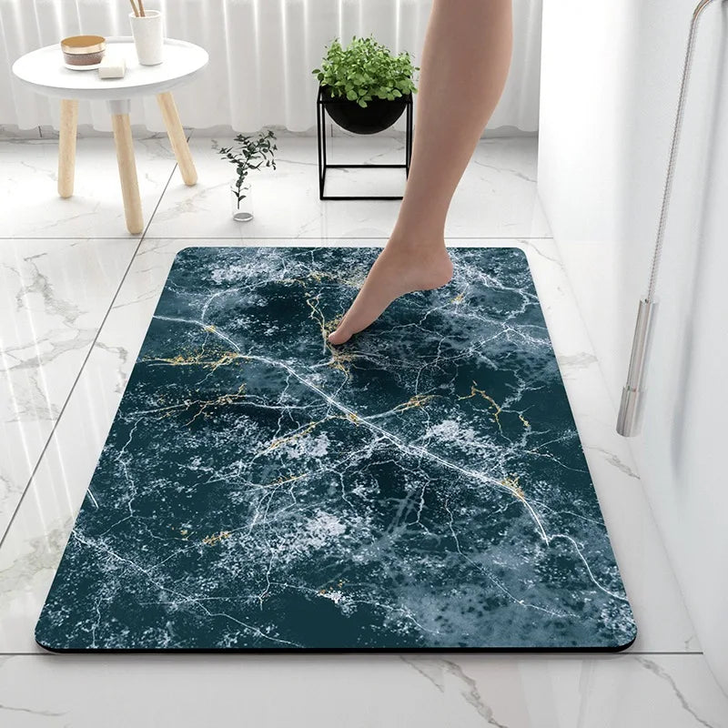 Luxury Bathroom Soft Diatom Mud Absorbent Floor Mat Toilet Toilet Door Quick Dry Carpet Entry Door Mat Non-slip Rugs Home Decor