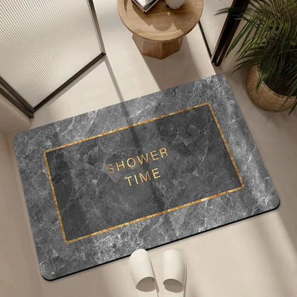 Luxury Bathroom Soft Diatom Mud Absorbent Floor Mat Toilet Toilet Door Quick Dry Carpet Entry Door Mat Non-slip Rugs Home Decor