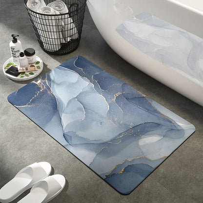 Luxury Diatom Mud Bath Mat Super Absorbent Bathroom Carpet Waterproof Toilet Foot Mats Non-slip Shower Rug Pad Entrance Doormat