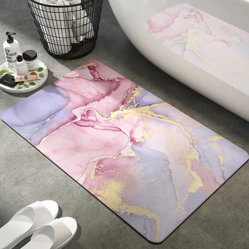 Luxury Diatom Mud Bath Mat Super Absorbent Bathroom Carpet Waterproof Toilet Foot Mats Non-slip Shower Rug Pad Entrance Doormat