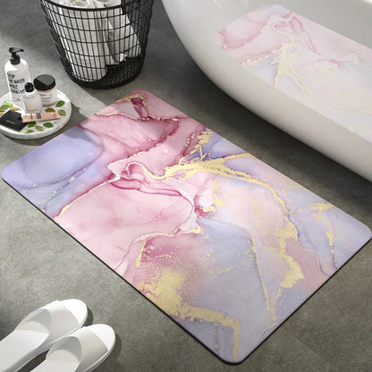 Luxury Diatom Mud Bath Mat Super Absorbent Bathroom Carpet Waterproof Toilet Foot Mats Non-slip Shower Rug Pad Entrance Doormat