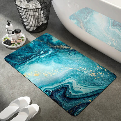 Luxury Diatom Mud Bath Mat Super Absorbent Bathroom Carpet Waterproof Toilet Foot Mats Non-slip Shower Rug Pad Entrance Doormat