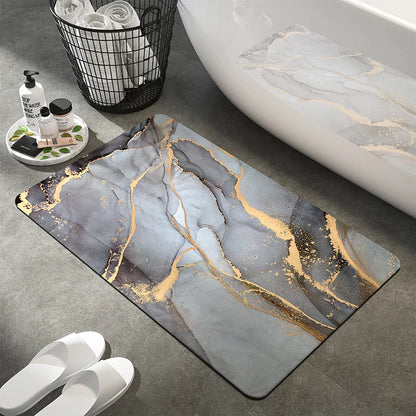 Luxury Diatom Mud Bath Mat Super Absorbent Bathroom Carpet Waterproof Toilet Foot Mats Non-slip Shower Rug Pad Entrance Doormat