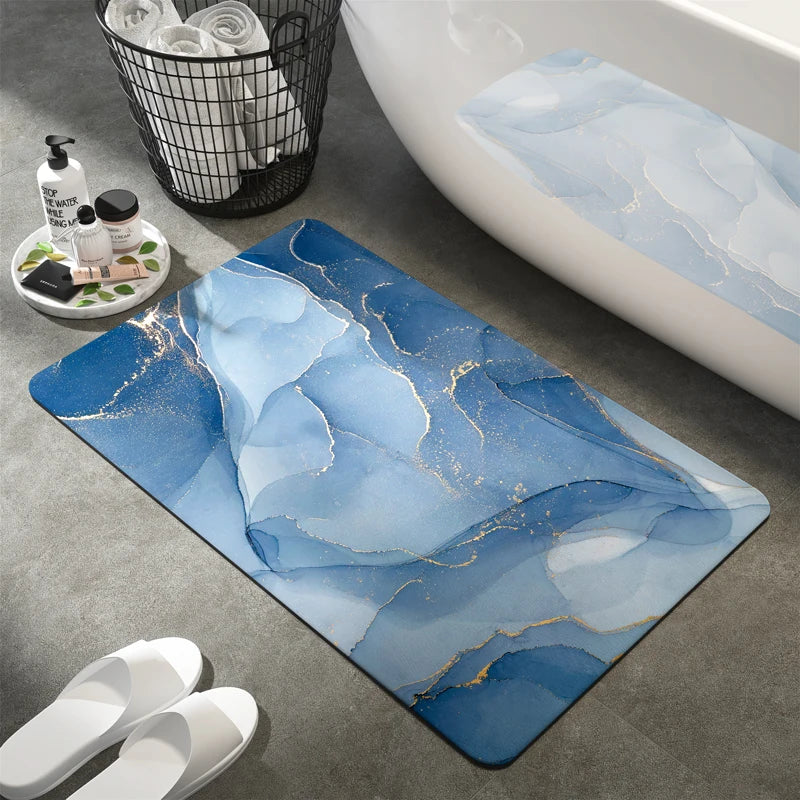 Luxury Diatom Mud Bath Mat Super Absorbent Bathroom Carpet Waterproof Toilet Foot Mats Non-slip Shower Rug Pad Entrance Doormat
