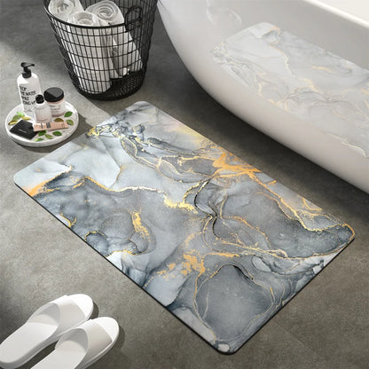 Luxury Diatom Mud Bath Mat Super Absorbent Bathroom Carpet Waterproof Toilet Foot Mats Non-slip Shower Rug Pad Entrance Doormat