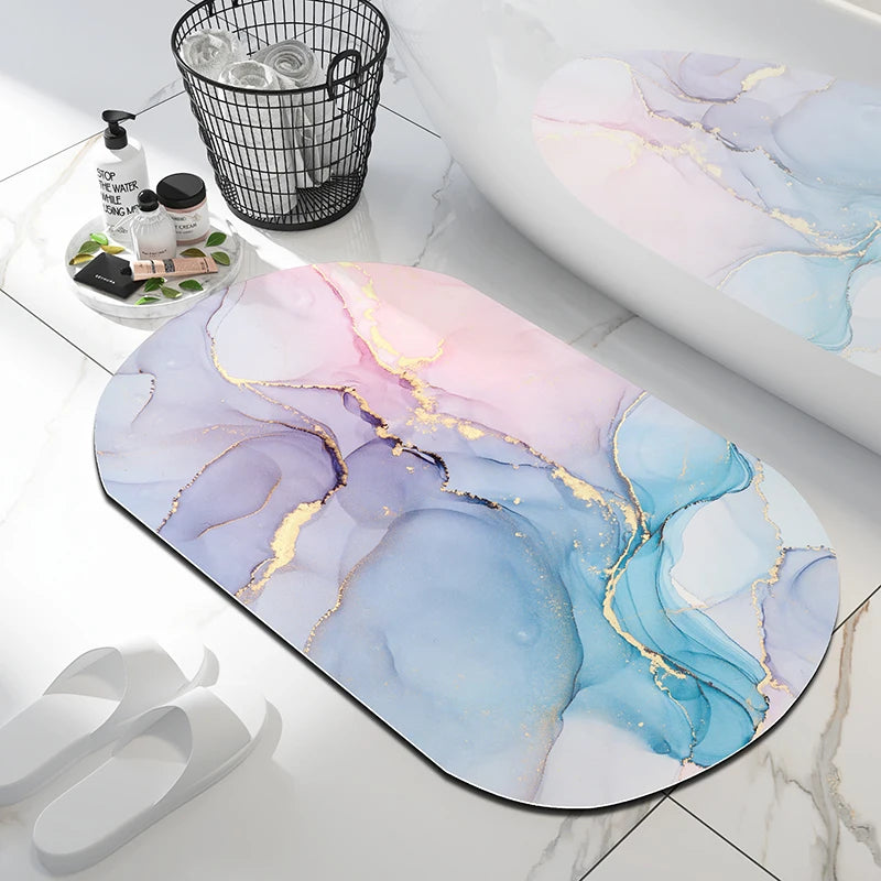 Luxury Nordic Diotomite Bath Mats Bathroom Carpet Anti Slip Super Absorbent Floor Foot Mat Quick Dry Shower Toilet Rugs