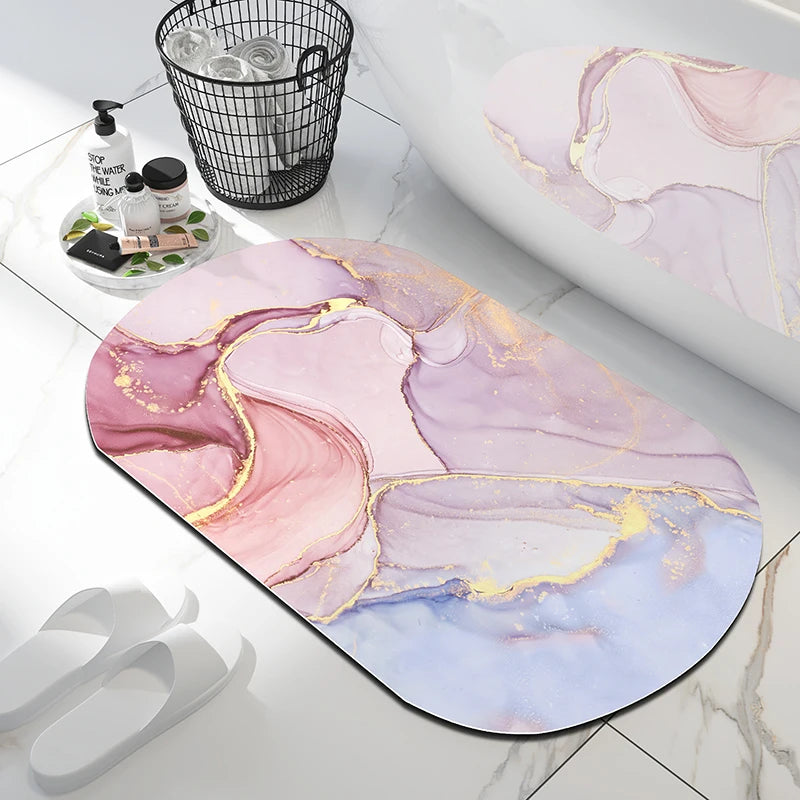 Luxury Nordic Diotomite Bath Mats Bathroom Carpet Anti Slip Super Absorbent Floor Foot Mat Quick Dry Shower Toilet Rugs