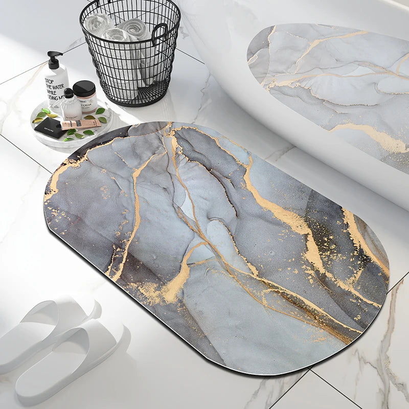 Luxury Nordic Diotomite Bath Mats Bathroom Carpet Anti Slip Super Absorbent Floor Foot Mat Quick Dry Shower Toilet Rugs