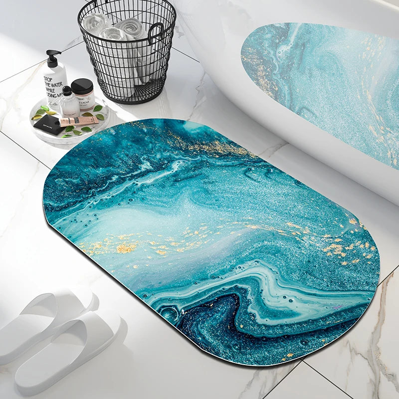 Luxury Nordic Diotomite Bath Mats Bathroom Carpet Anti Slip Super Absorbent Floor Foot Mat Quick Dry Shower Toilet Rugs