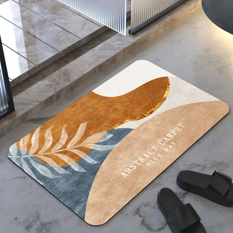 Lvran Diatomite Soft Floor Mats Super Absorbent Quick-drying Bathroom Doorway Carpet Bathroom Diatomite Foot Mats Non-slip Mats