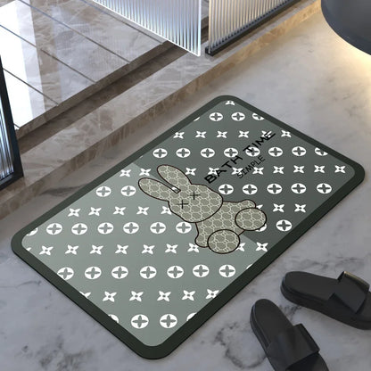 Lvran Diatomite Soft Floor Mats Super Absorbent Quick-drying Bathroom Doorway Carpet Bathroom Diatomite Foot Mats Non-slip Mats